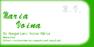 maria voina business card